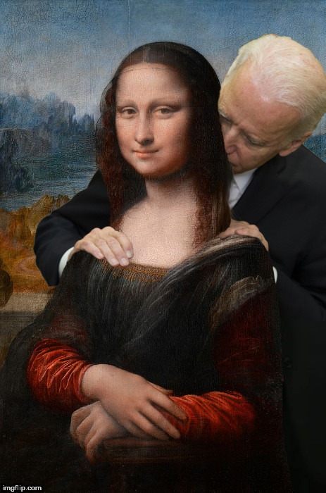 Mona Sniffee - Deviantart Week 2: a Raydog and TigerLegend 1046 event | image tagged in mona sniffee,mona lisa,creepy joe biden,deviantart week 2,raydog,tigerlegend1046 | made w/ Imgflip meme maker