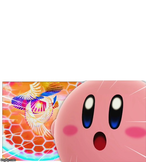 Surprised Kirby Blank Meme Template