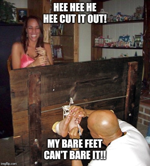 The Laughing Stocks! | HEE HEE HE HEE CUT IT OUT! MY BARE FEET CAN'T BARE IT!! | image tagged in the laughing stocks | made w/ Imgflip meme maker