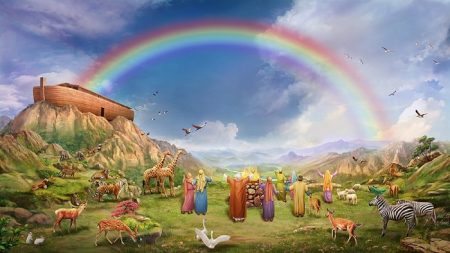 Noah-Ark-Rainbow Blank Meme Template