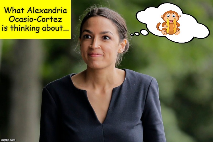 A peek inside her thoughts | image tagged in what alexandria ocasio-cortez is thinking about,alexandria ocasio-cortez,memes | made w/ Imgflip meme maker