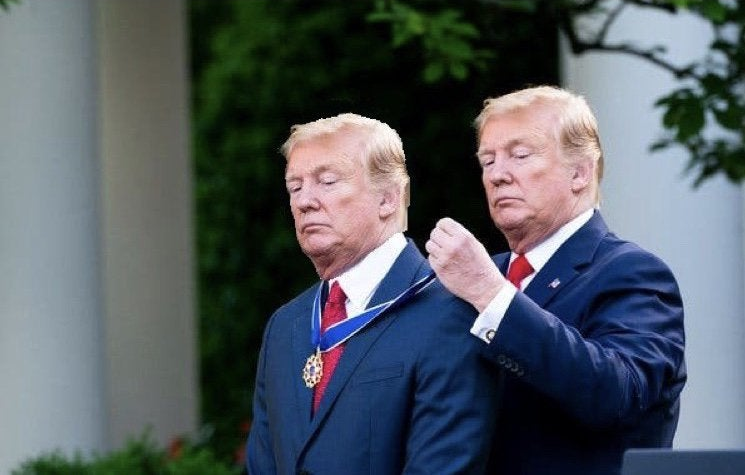 High Quality Trump Medal Blank Meme Template