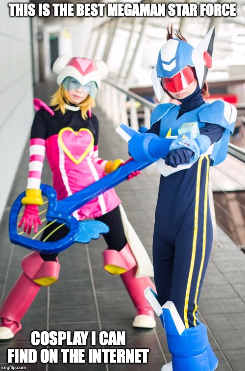 Megaman Star Force Cosplay | THIS IS THE BEST MEGAMAN STAR FORCE; COSPLAY I CAN FIND ON THE INTERNET | image tagged in megaman,megaman star force,cosplay,memes | made w/ Imgflip meme maker
