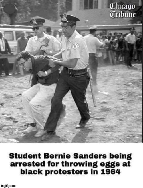 Bernie Sanders hates black people. | image tagged in bernie sanders hates black people | made w/ Imgflip meme maker