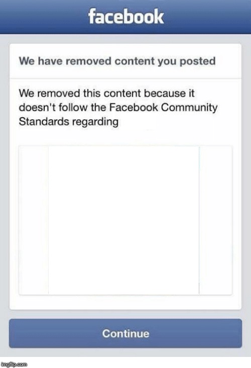 Facebook Community Standards Blank Meme Template