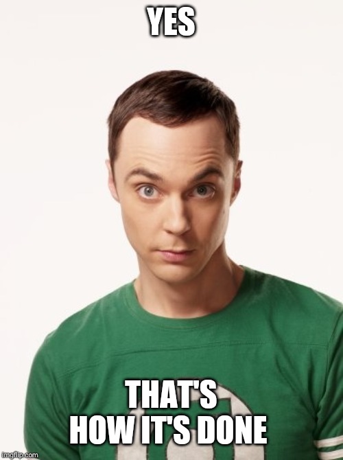 Sheldon Cooper | YES THAT'S HOW IT'S DONE | image tagged in sheldon cooper | made w/ Imgflip meme maker