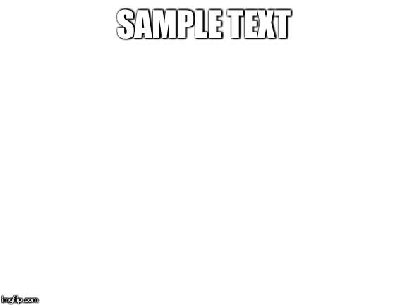 Blank White Template | SAMPLE TEXT | image tagged in blank white template | made w/ Imgflip meme maker