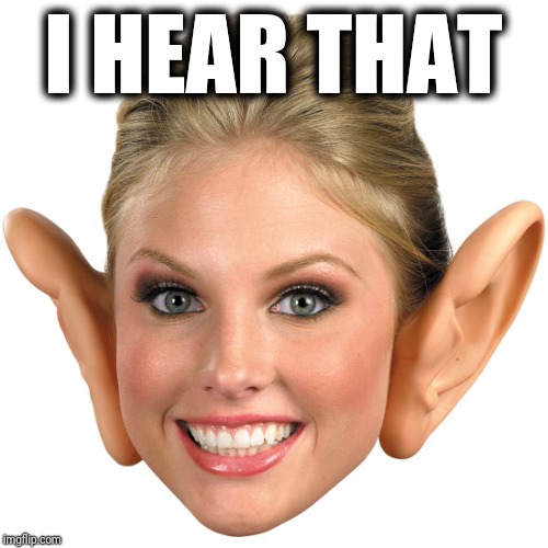 Memes, Big Ear Girl | I HEAR THAT | image tagged in memes big ear girl | made w/ Imgflip meme maker