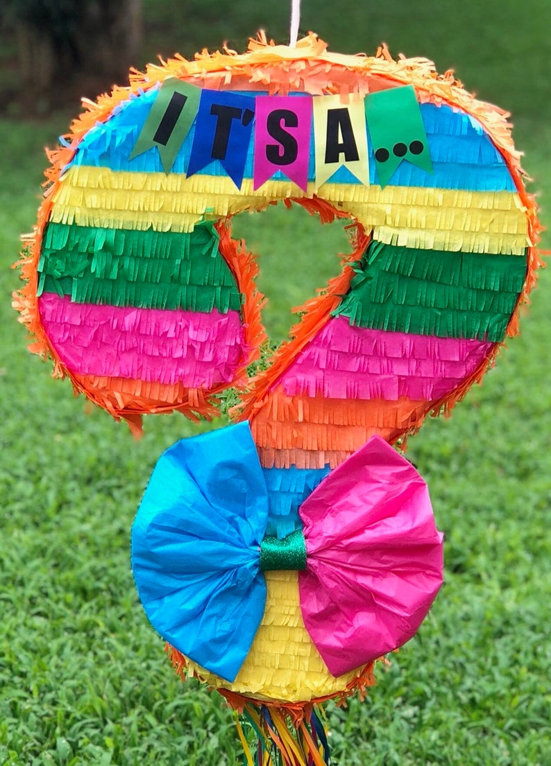 Gender Reveal Question Mark pinata it's a? Blank Meme Template
