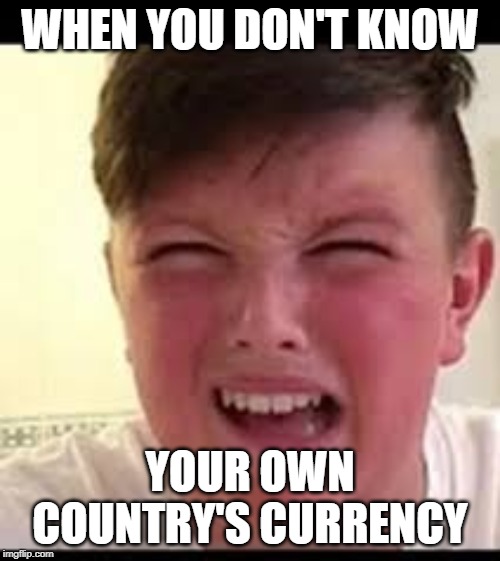 Morgz DEATH scene | WHEN YOU DON'T KNOW; YOUR OWN COUNTRY'S CURRENCY | image tagged in morgz death scene | made w/ Imgflip meme maker