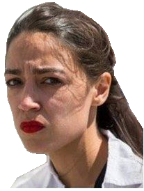 High Quality AOC crying transparent Blank Meme Template
