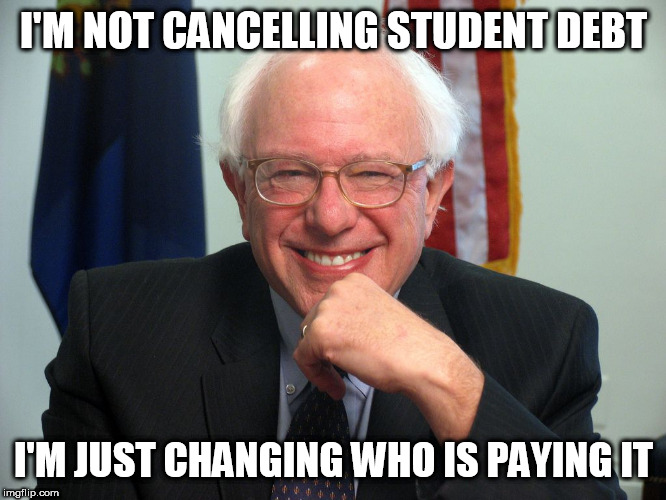 Cancel Student Loan Debt Meme - Dog Tied
