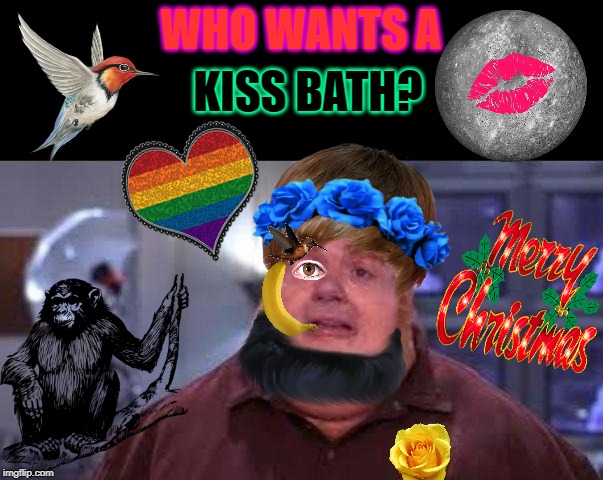 Fat Bastard | WHO WANTS A; KISS BATH? | image tagged in fat bastard | made w/ Imgflip meme maker