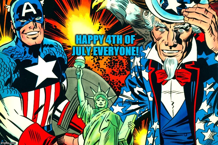 Happy 4th of July From Captain America and Uncle Sam | HAPPY 4TH OF JULY EVERYONE! | image tagged in memes,uncle sam,captain america,4th of july | made w/ Imgflip meme maker