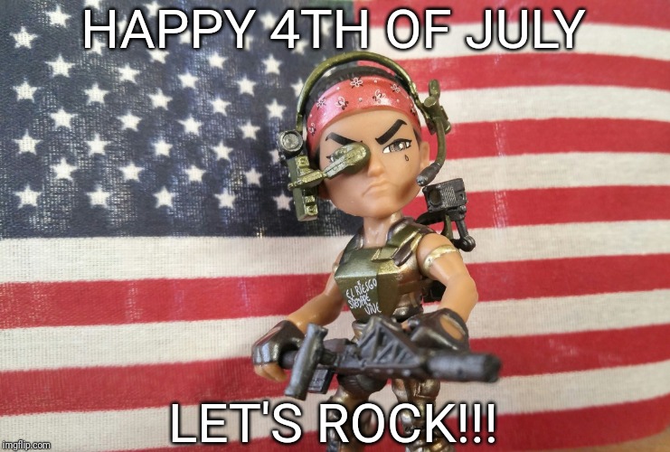 Happy Birthday USA | HAPPY 4TH OF JULY; LET'S ROCK!!! | image tagged in vasquez on the forth of july | made w/ Imgflip meme maker