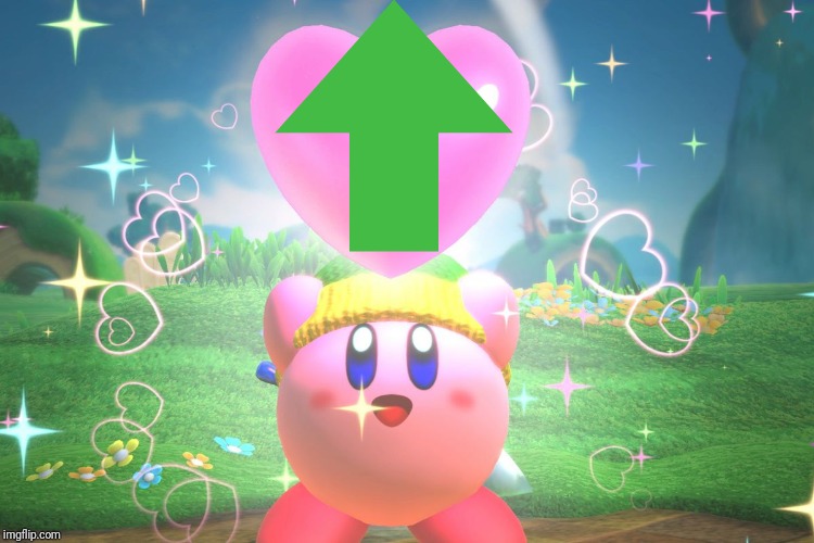 Kirby using a friend heart | image tagged in kirby using a friend heart | made w/ Imgflip meme maker