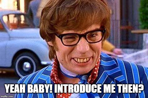 Austin Powers | YEAH BABY! INTRODUCE ME THEN? | image tagged in austin powers | made w/ Imgflip meme maker