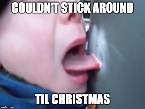 COULDN'T STICK AROUND TIL CHRISTMAS | made w/ Imgflip meme maker