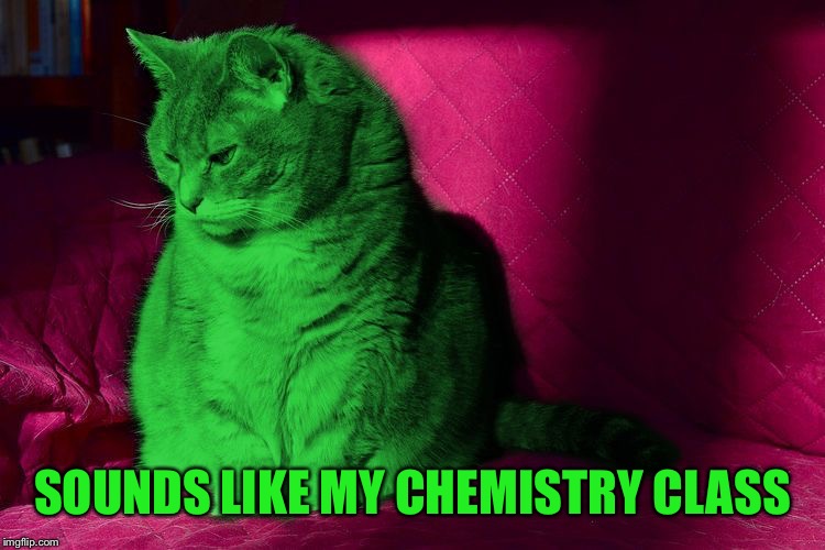 Cantankerous RayCat | SOUNDS LIKE MY CHEMISTRY CLASS | image tagged in cantankerous raycat | made w/ Imgflip meme maker