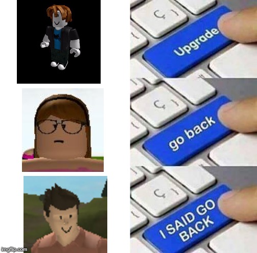 Evolution Of Roblox Imgflip - roblox funny face meme generator imgflip