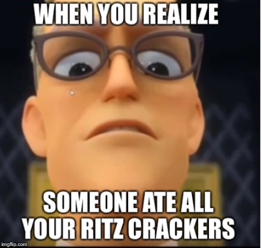 NOOO MY RITZ! | image tagged in miraculous ladybug,crackers | made w/ Imgflip meme maker