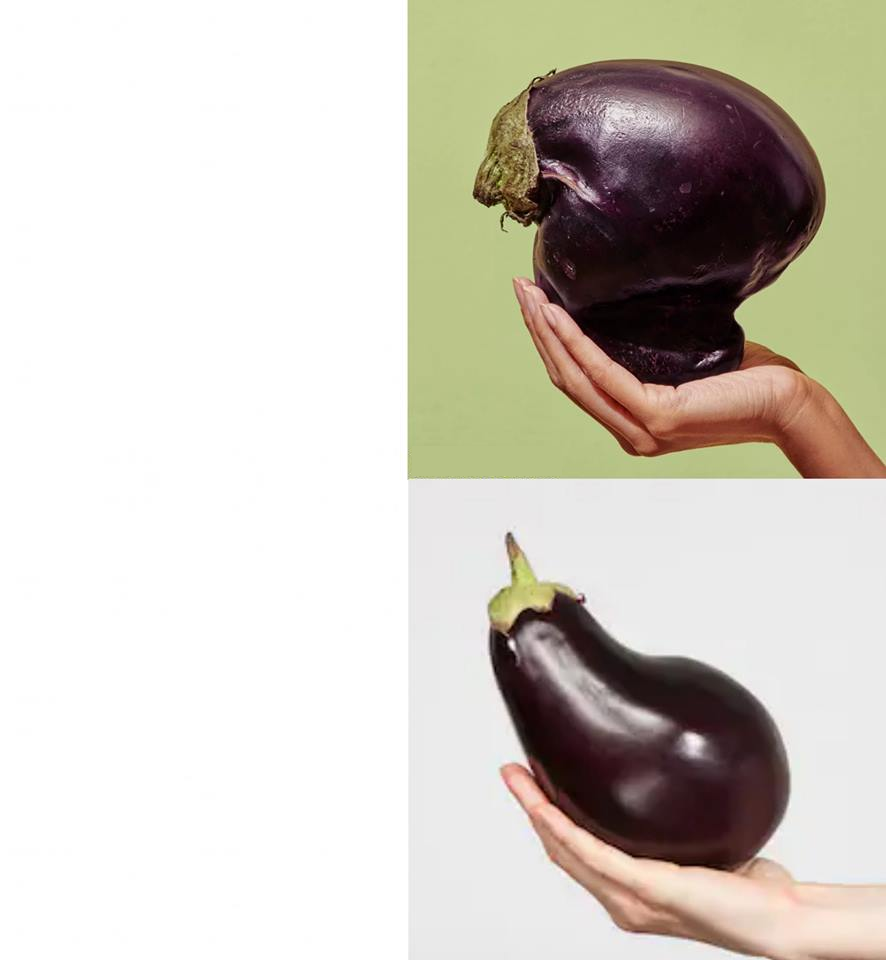 High Quality Eggplant comparison Blank Meme Template