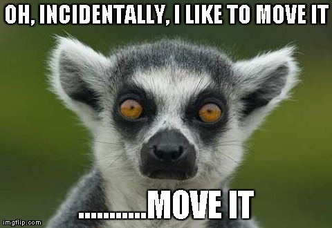 OH, INCIDENTALLY, I LIKE TO MOVE IT ...........MOVE IT | made w/ Imgflip meme maker