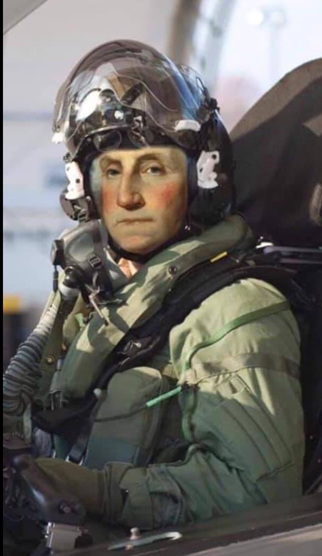 High Quality George Washington: Fighter Pilot Blank Meme Template