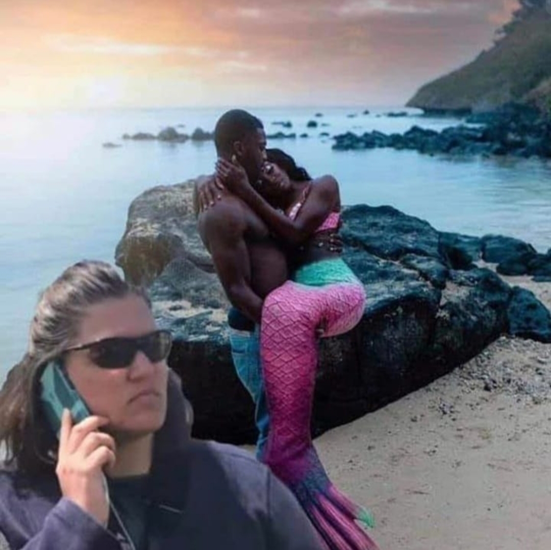 Barbecue Becky Little Mermaid Blank Meme Template