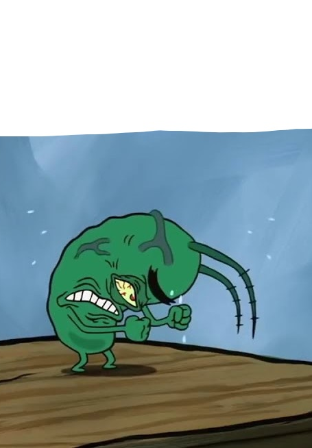High Quality plankton mad spongebob movie Blank Meme Template