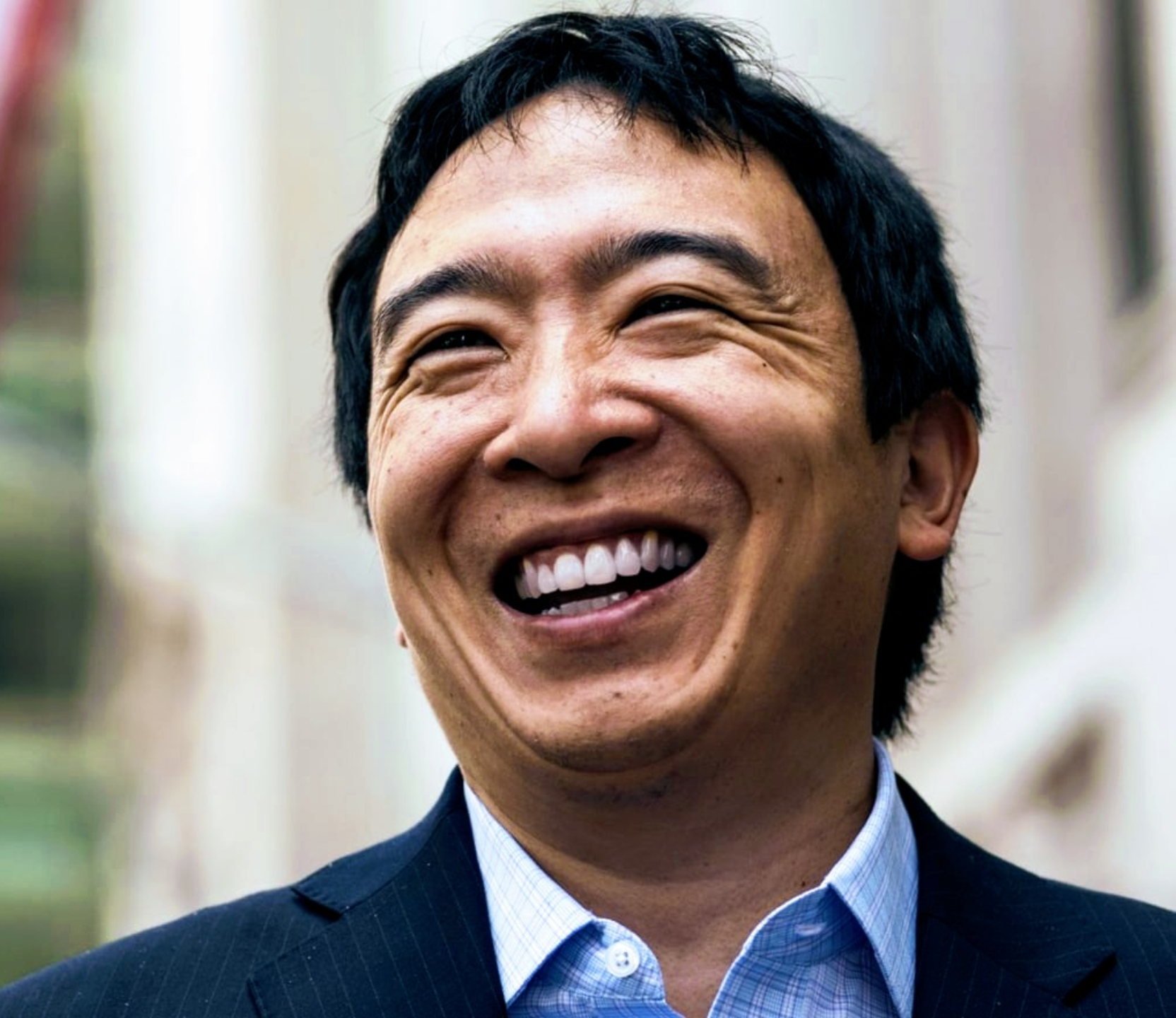 Andrew Yang Grin Blank Meme Template