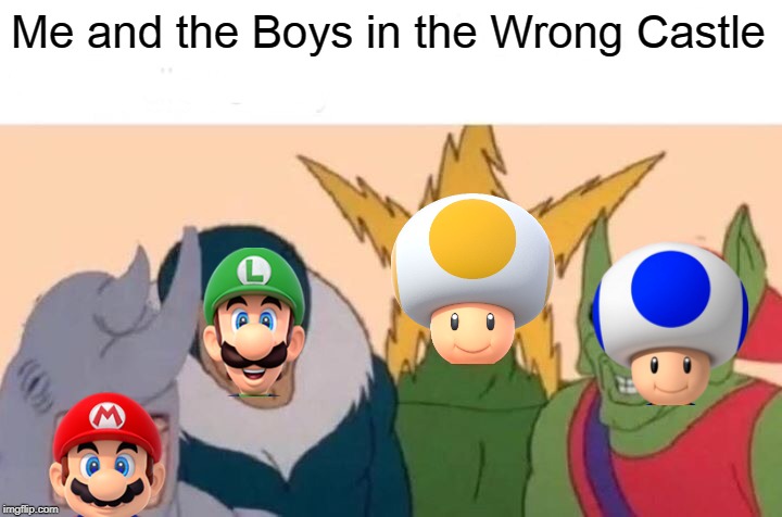 Me And The Boys Meme | Me and the Boys in the Wrong Castle | image tagged in memes,me and the boys | made w/ Imgflip meme maker