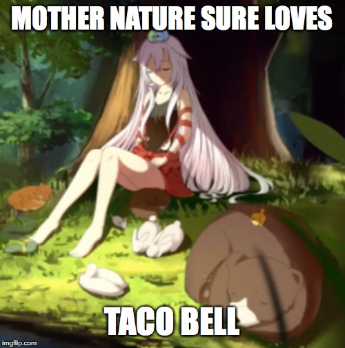 UWU x1000 | MOTHER NATURE SURE LOVES TACO BELL | made w/ Imgflip meme maker