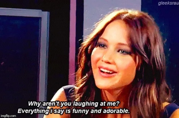 I dont know if this is a template or not but is it is called "why aren't you laughing" or "not funny girl" | image tagged in why are you laughing | made w/ Imgflip meme maker