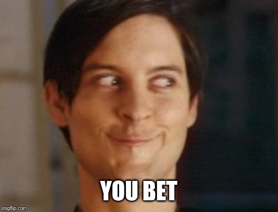 Spiderman Peter Parker Meme | YOU BET | image tagged in memes,spiderman peter parker | made w/ Imgflip meme maker