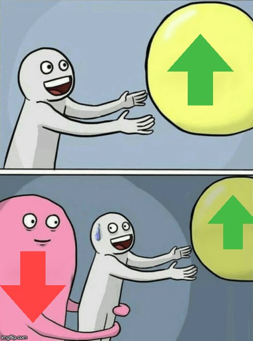 One Upvote Equals a Punch on the Downvote | image tagged in memes,running away balloon | made w/ Imgflip meme maker