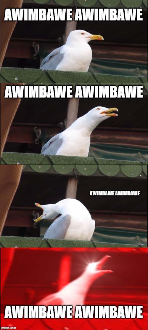 Inhaling Seagull Meme | AWIMBAWE AWIMBAWE; AWIMBAWE AWIMBAWE; AWIMBAWE AWIMBAWE; AWIMBAWE AWIMBAWE | image tagged in memes,inhaling seagull | made w/ Imgflip meme maker