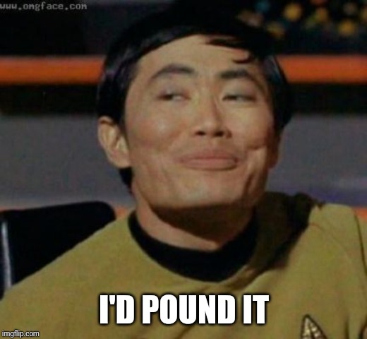 sulu | I'D POUND IT | image tagged in sulu | made w/ Imgflip meme maker