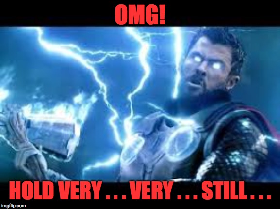 OMG! HOLD VERY . . . VERY . . . STILL . . . | made w/ Imgflip meme maker