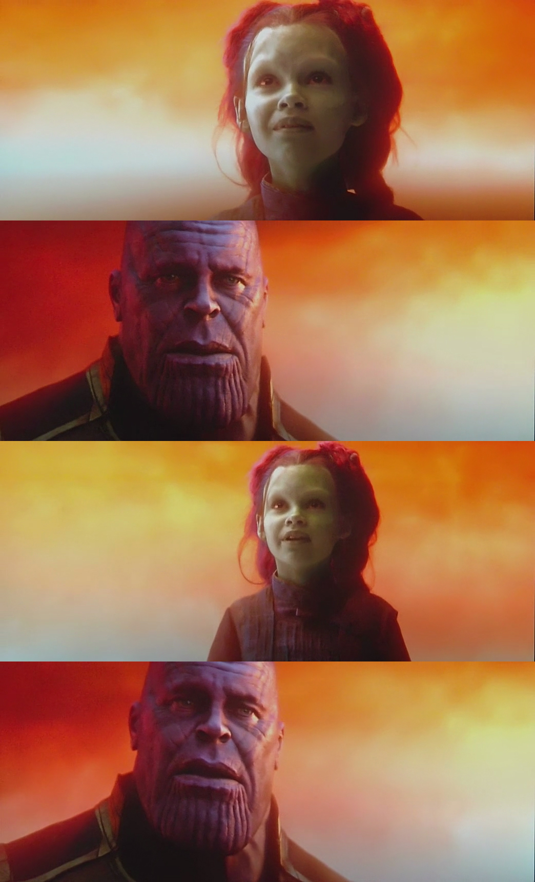 High Quality Thanos Gamora What did it cost Blank Meme Template