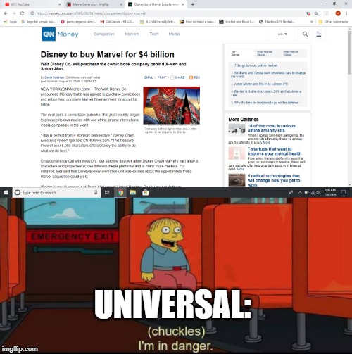 UNIVERSAL: | image tagged in im in danger | made w/ Imgflip meme maker
