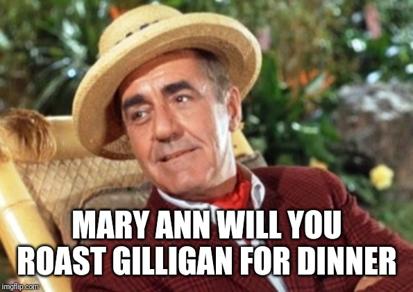 Mr Howell Gilligans island | MARY ANN WILL YOU ROAST GILLIGAN FOR DINNER | image tagged in mr howell gilligans island | made w/ Imgflip meme maker