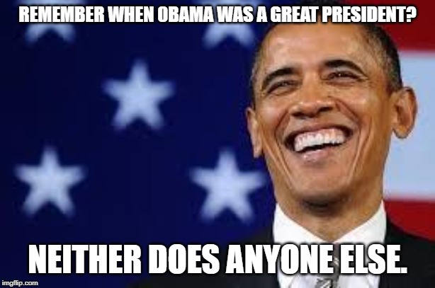 Thanks Obama | REMEMBER WHEN 0BAMA WAS A GREAT PRESIDENT? NEITHER DOES ANYONE ELSE. | image tagged in thanks obama | made w/ Imgflip meme maker
