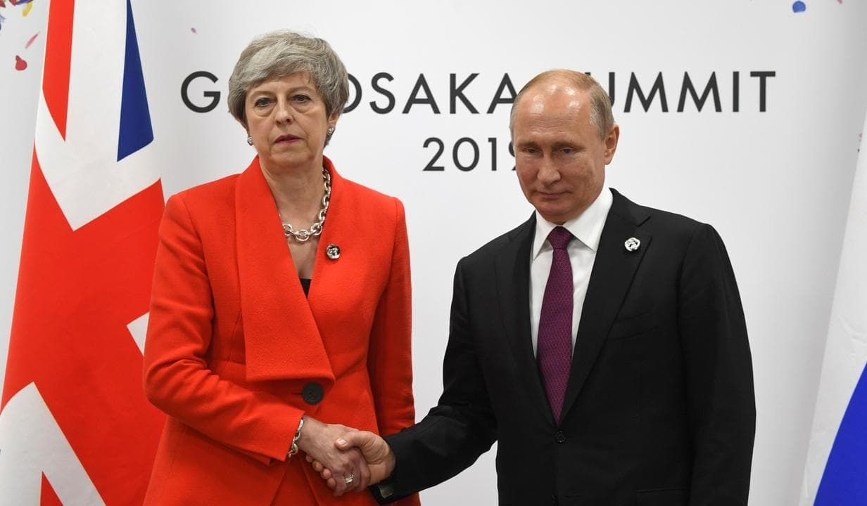 High Quality putin and may Blank Meme Template
