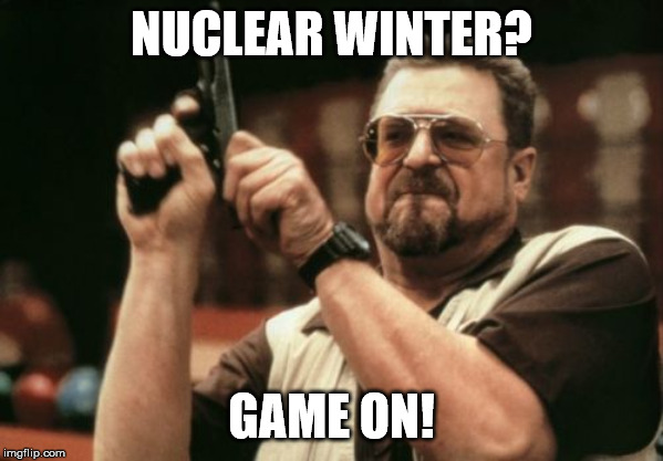 Am I the only one around here who plays Fallout 76? | NUCLEAR WINTER? GAME ON! | image tagged in memes,am i the only one around here,fallout 76,nuclear war | made w/ Imgflip meme maker