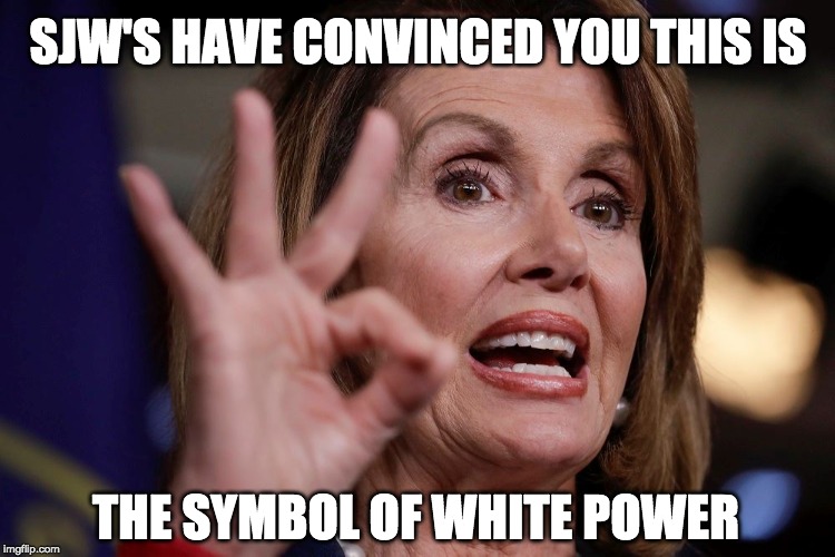 SJW'S HAVE CONVINCED YOU THIS IS THE SYMBOL OF WHITE POWER | made w/ Imgflip meme maker