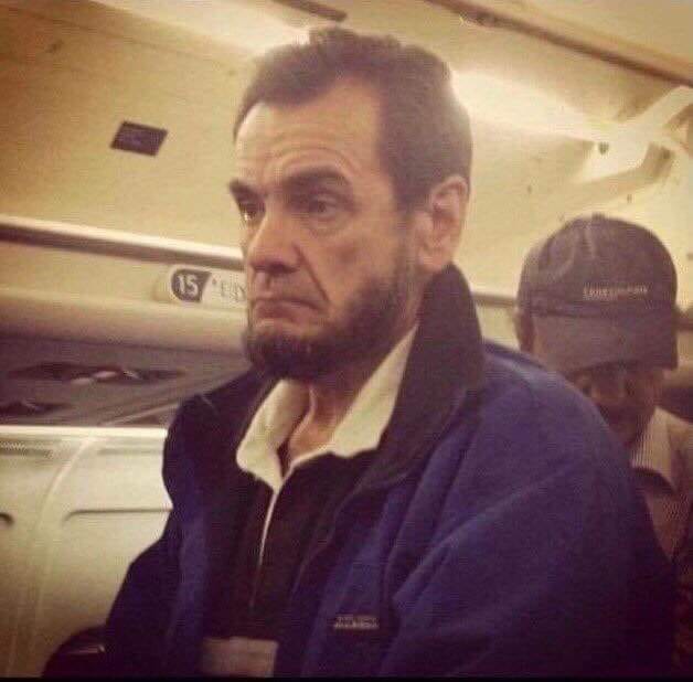 Abraham Lincoln on a plane Blank Meme Template