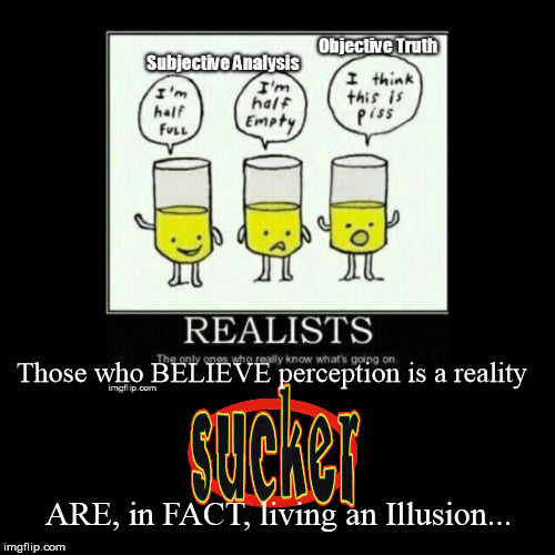 Perception is not Reality...it's an Illusion...suckers | image tagged in perception,illusion,suckers r us | made w/ Imgflip meme maker
