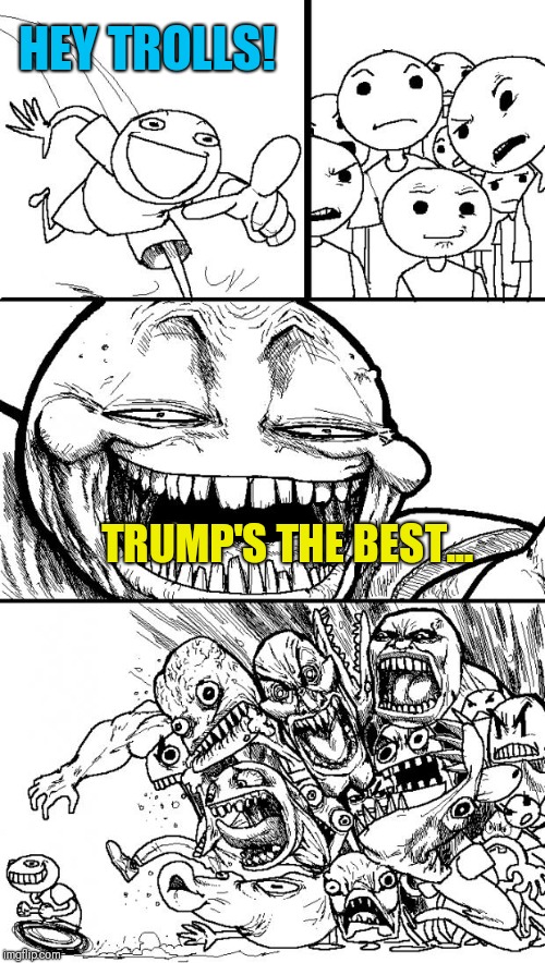 Hey Internet Meme | HEY TROLLS! TRUMP'S THE BEST... | image tagged in memes,hey internet | made w/ Imgflip meme maker