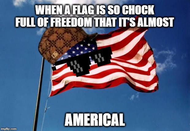 The U.S. Flag - Americalous turn of events! | WHEN A FLAG IS SO CHOCK FULL OF FREEDOM THAT IT'S ALMOST; AMERICAL | image tagged in us flag,america,miracle,freedom,honor,service | made w/ Imgflip meme maker